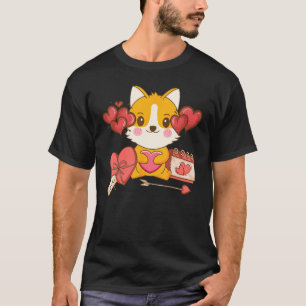 Camiseta Corgi Dia dos Namorados Cachorrinho Fofo V-Day Pij