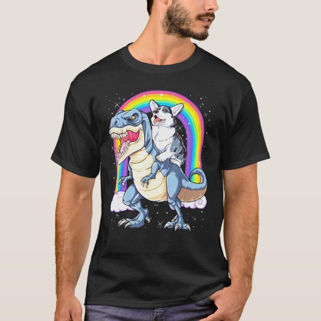 Camiseta Corgi Dinosaur Lgbt Pride (Frente)