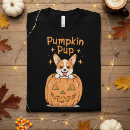 Camiseta Corgi do Dia das Bruxas do Cachorrinho Ab