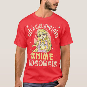 Camiseta Corgi Dog Anime Coisas Apenas Uma Menina Que Ama A