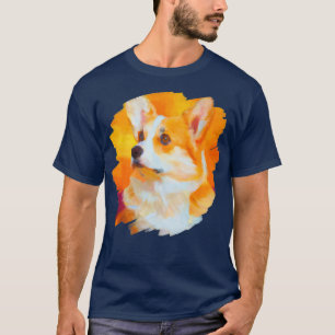 Camiseta Corgi Dog Color Painting Cães Corgi19