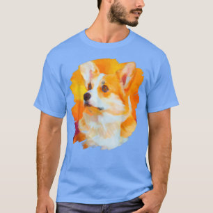 Camiseta Corgi Dog Color Painting Cães Corgi Artístico