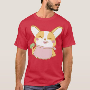 Camiseta Corgi Dog Comendo Tamales Meia Comida211