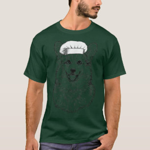 Camiseta Corgi Dog Cook Chef Cozinhar Engraçado