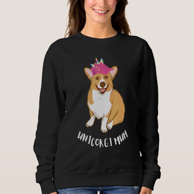 Camiseta Corgi Dog   Corgicorn Mum  Unicorn Dog (Frente)