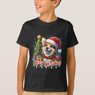 Camiseta Corgi Dog Feliz Natal Corgmas Matando Natal