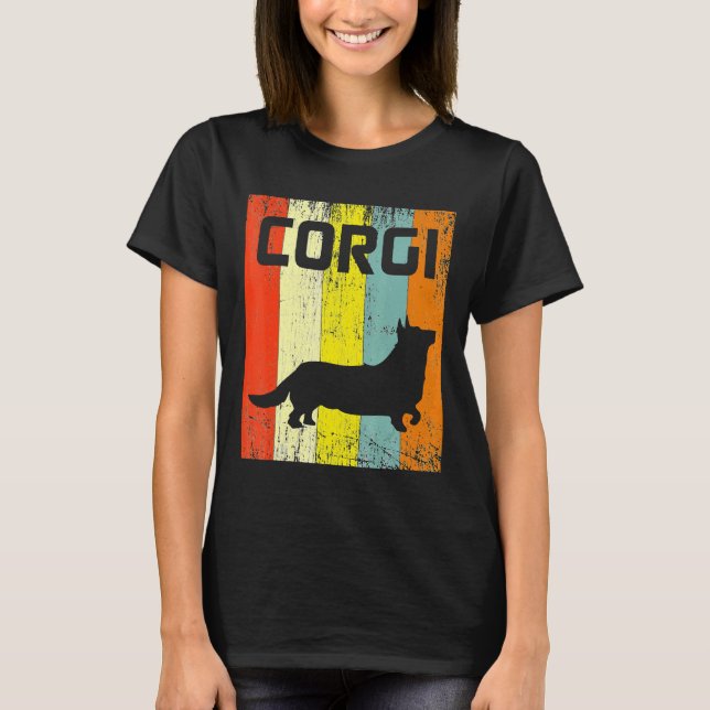 Camiseta Corgi Dog Fun S Disco Retro I Cães (Frente)