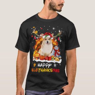 Camiseta Corgi Dog Happy Hallothanksmas
