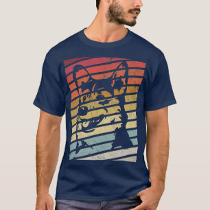 Camiseta Corgi Dog Impressão Retro Vintage 70s Silhouette D
