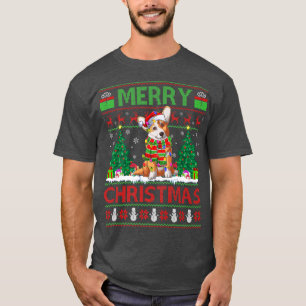 Camiseta Corgi Dog Lover Xmas Lighting Santa Ugly Corgi Chr