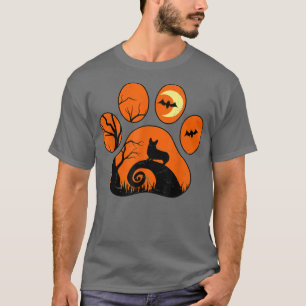 Camiseta Corgi Dog Paw Halloween Figurume Para Mulheres 202