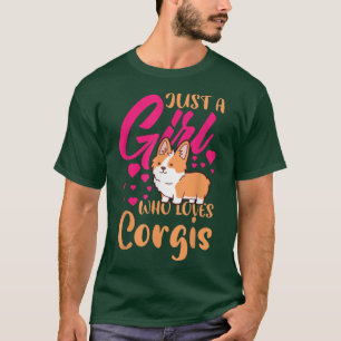 Camiseta Corgi Dog Puppies Apenas Uma Menina Que Ama Corgis