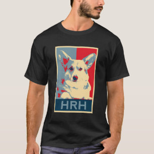 Camiseta Corgi Dog Queen Pop Art Sua Alteza Real Hrh