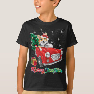 Camiseta Corgi Dog Red Truck Christmas Pajama