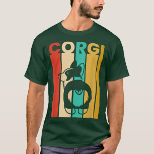 Camiseta Corgi Dog Retro Vintage Funny Corgi Amantes