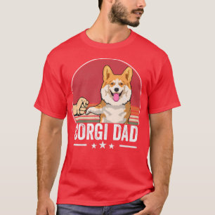 Camiseta Corgi Dog Roupa Fist Bump Corgi Amantes para Homen