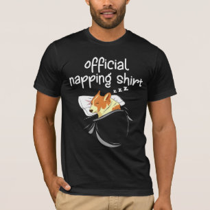 Camiseta Corgi Dormindo Mulheres Pijama Roupa Nap Nap Nappi