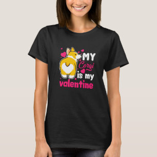 Camiseta Corgi é meu namorado Cão Amante Pai Mãe Engraçado