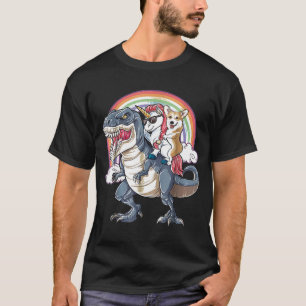 Camiseta Corgi E Unicorn Andam Rex Como Chefe