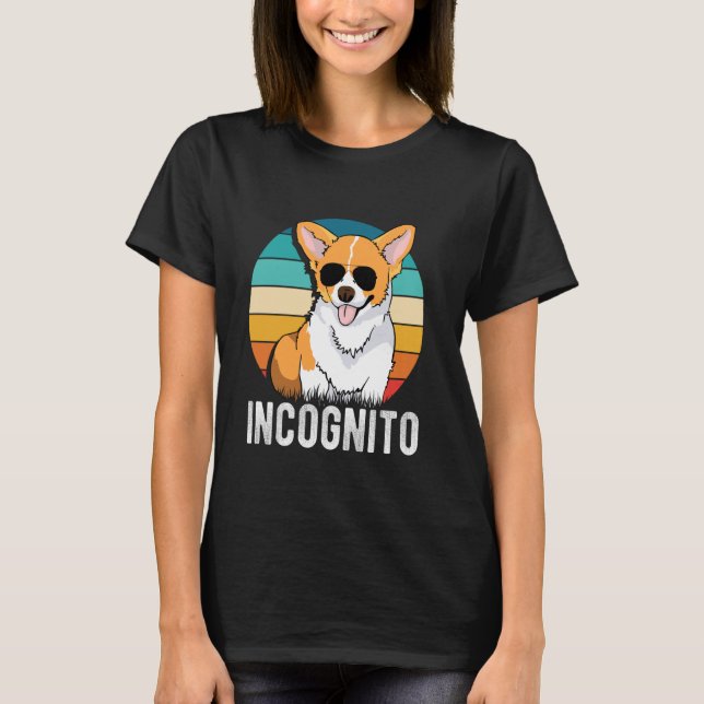 Camiseta Corgi Engraçado INCÓGNITO (Frente)
