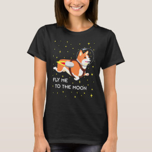 Camiseta Corgi Espacial Lindo Cachorrinho