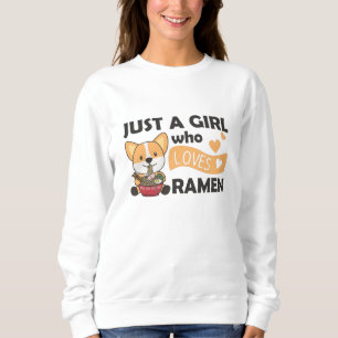 Camiseta Corgi Eu Gosto Muito De Ramen Sweet Kawaii Noodle