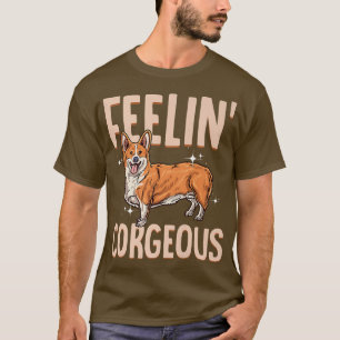 Camiseta Corgi Feelin'Corgein', raça de cão-corgi fofo, Pre
