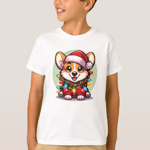 Camiseta Corgi Feliz Natal Animais de inverno Corgis