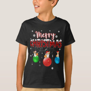 Camiseta Corgi Felry Christmas — Xadrez de Leopard Corgi — 