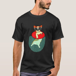 Camiseta Corgi flutuante de piscina