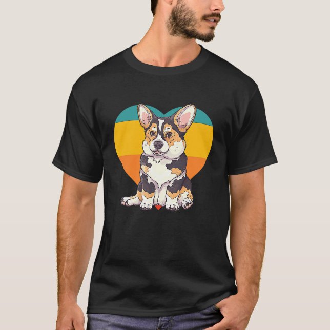 Camiseta Corgi Fofo Vintage 3 (Frente)