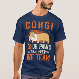 Camiseta Corgi Four Paws Two Feet One Team Corgi-480