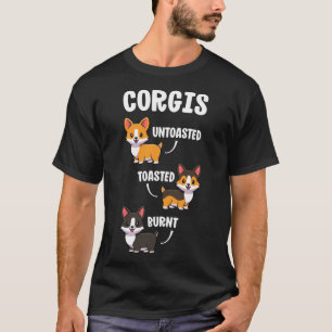 Camiseta Corgi Funny Dog Alojou Presente Não Torrado Queima