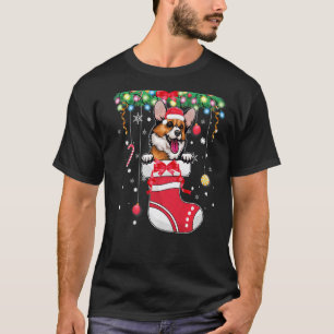 Camiseta Corgi Galês de Cardigan Fofo de Natal S