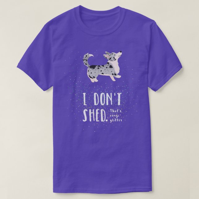 Camiseta Corgi Glitter Cardigan Welsh Corgi (Frente do Design)