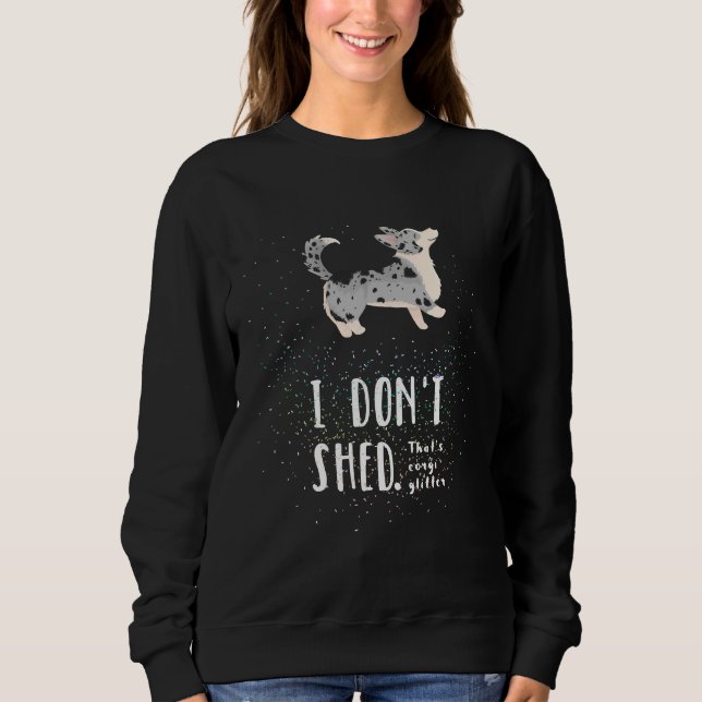 Camiseta Corgi Glitter Cardigan Welsh Corgi (Frente)