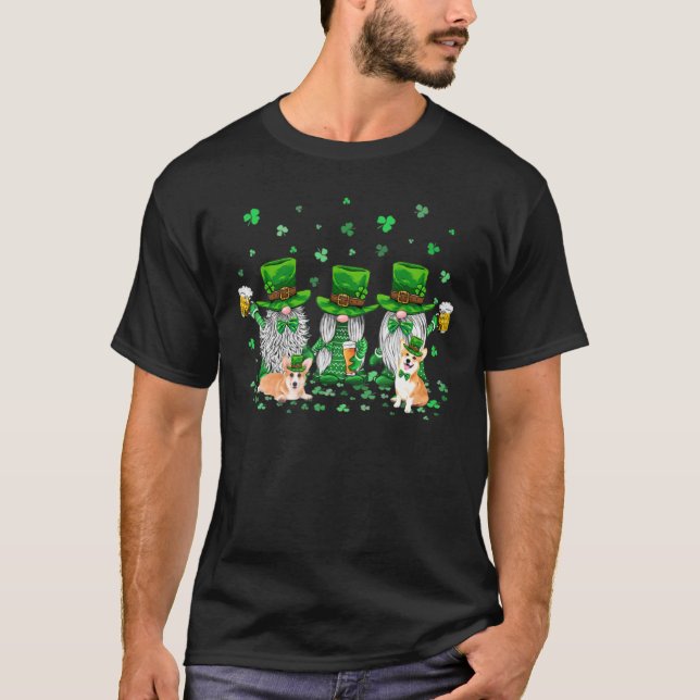 Camiseta Corgi Gnomos Pattys Irlandesas De Rua Consideradas (Frente)