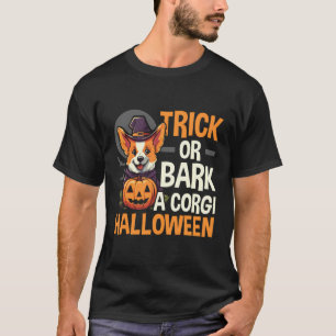 Camiseta Corgi Halloween Trick Ou Treat Spooky Welsh Corgi