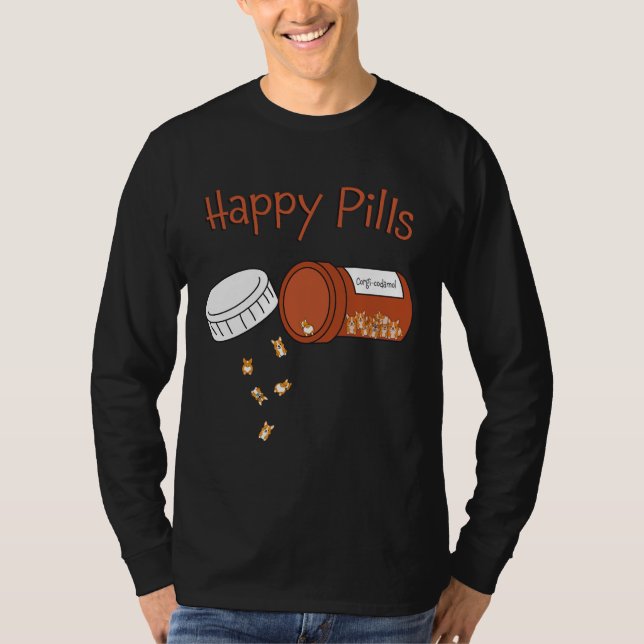 Camiseta Corgi Happy Pills (Frente)
