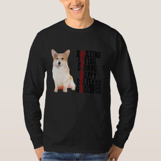 Camiseta Corgi Incrível Adorador Forte e Feliz Gracefu Selv