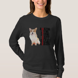 Camiseta Corgi Incrível Adorador Forte e Feliz Gracefu Selv