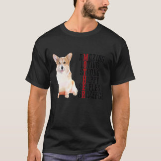 Camiseta Corgi Incrível Amoroso Forte Feliz Abnegado Gracio