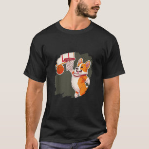 Camiseta Corgi Jogando Basquete Funny Dog Basball