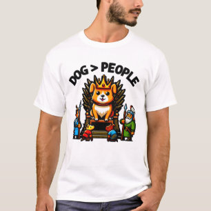 Camiseta Corgi King senta-se no trono