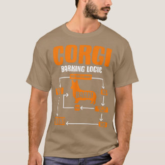 Camiseta Corgi Latido Logic Corgi, Pembroke Welsh Corgi Dog
