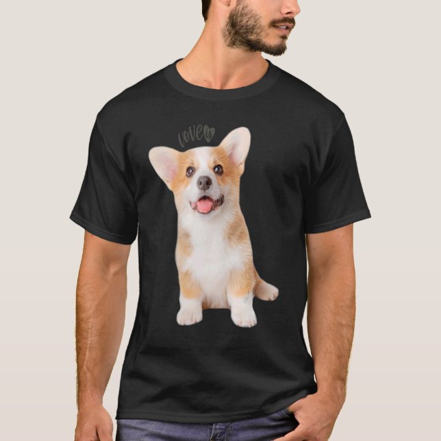 Camiseta Corgi Love Is Dog Mãe Pai Puppy Pet Women Men (Frente)