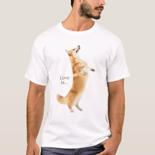Camiseta Corgi Love Is Dog Mamãe Pai Tee Puppy Pet Women Me