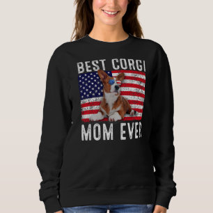 Camiseta Corgi Mãe Americana Flag Corgi Dog Proprietário