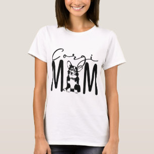Camiseta Corgi Mãe Cachorro Bonito Bonito Mamãe Adora Prese