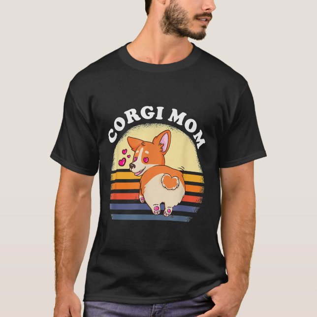 Camiseta Corgi Mãe Cachorro Cachorro Proprietário (Frente)